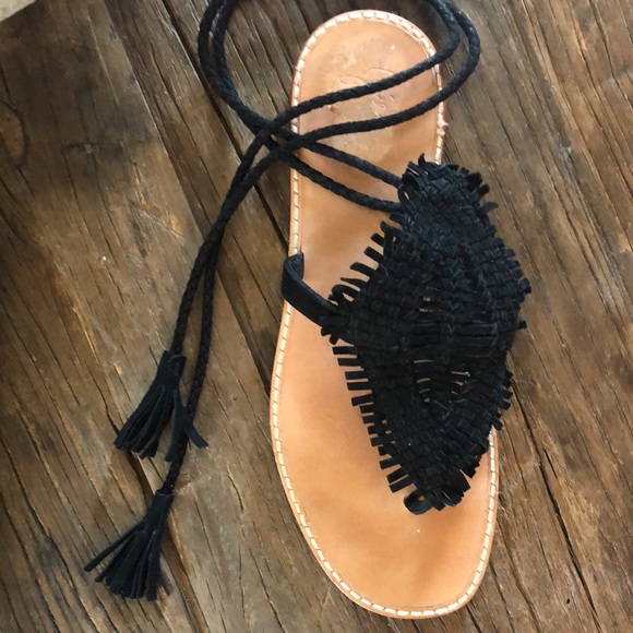 Joie Kacia Huarache Suede Lace-up Sandals size 37 - Picture 3 of 12